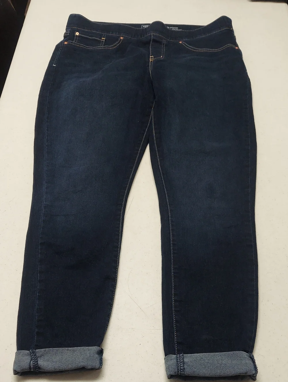 Levi Strauss Signature Dark Blue Pull-On Skinny Jeans  Sz 16L